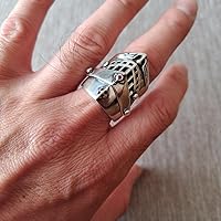 シルバー925 アーマーリング ガーネット付き刻印あり#15 Amazon | [シルバーワン] si 中世甲冑鎧 アーマーリング メンズ